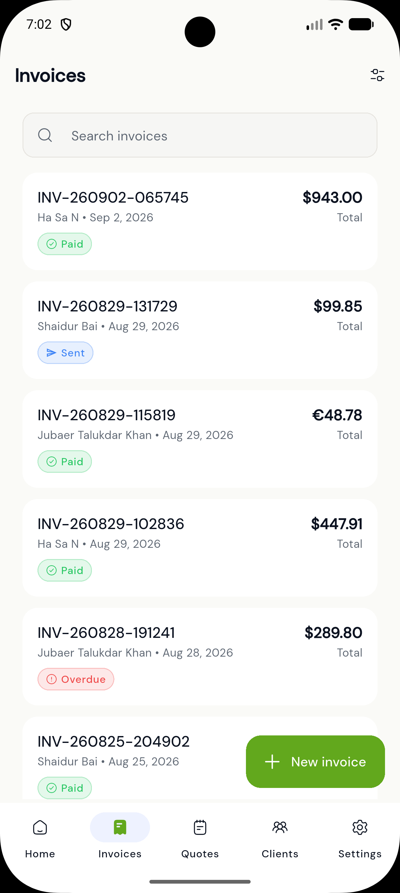 Invoice Editor